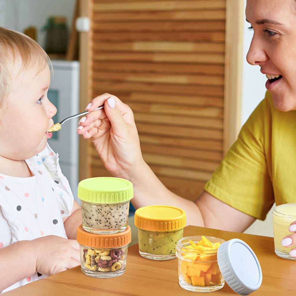 Baby Food Jars Glass - Набор из 6 многофункциональных стеклянных баночек
