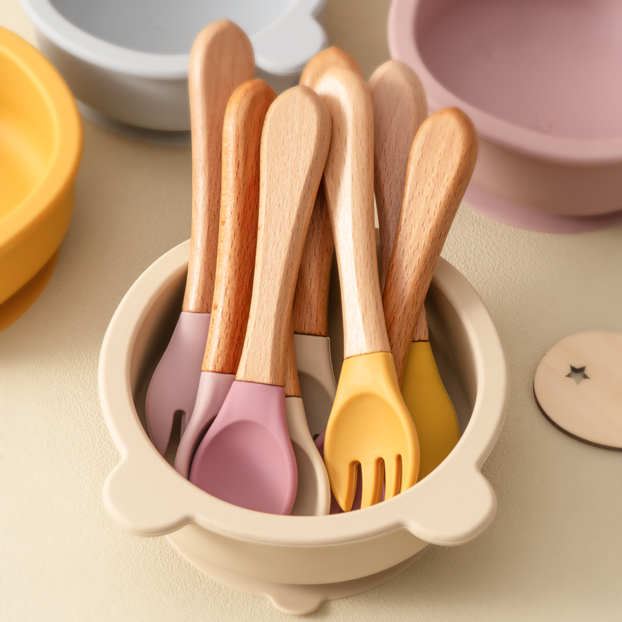 Baby Food Dispensing Spoon - Mamaplan силиконовая детская ложка вилка с
