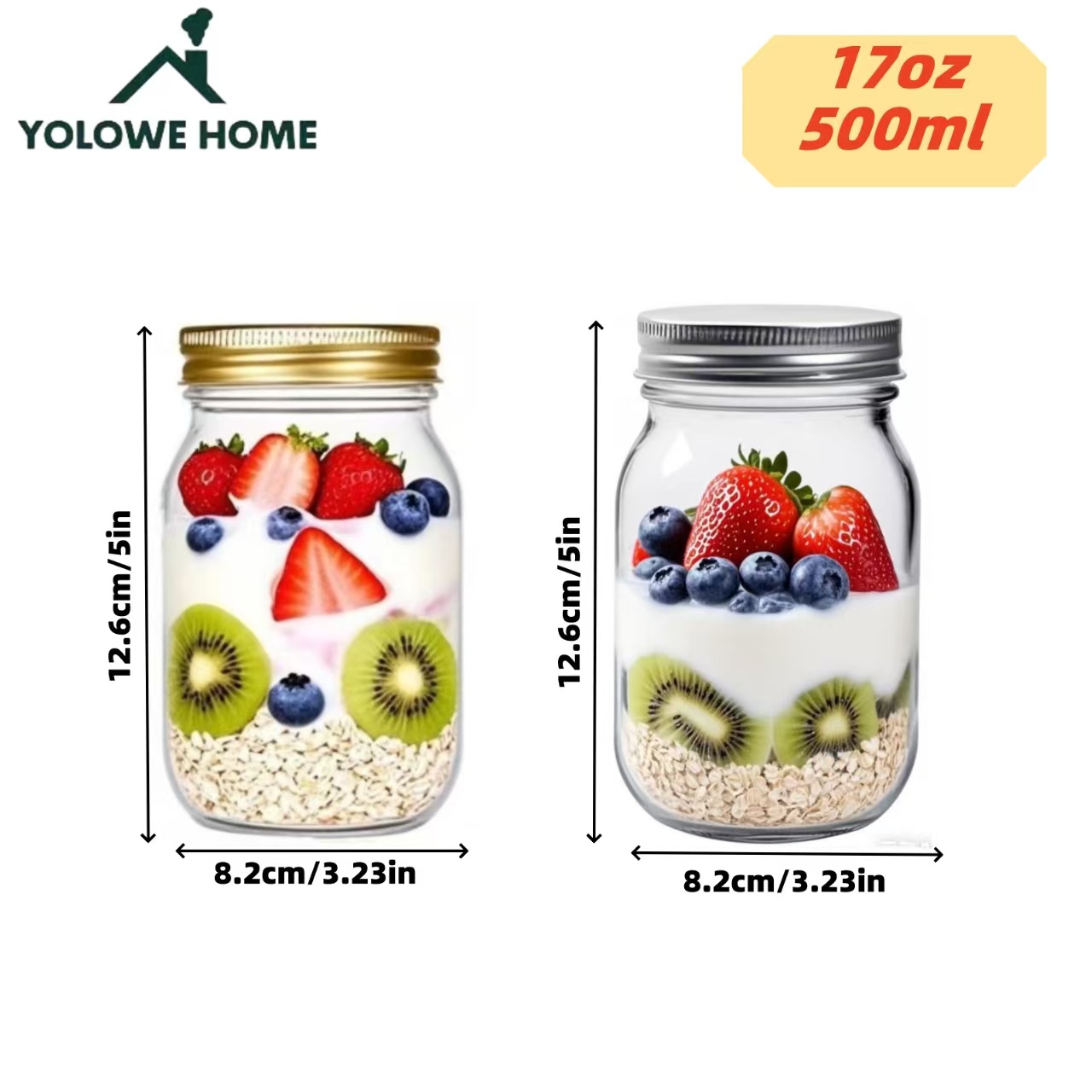 6 шт., 12 шт., 500 мл/16 унций – обзор и цена Baby Food Jars Glass