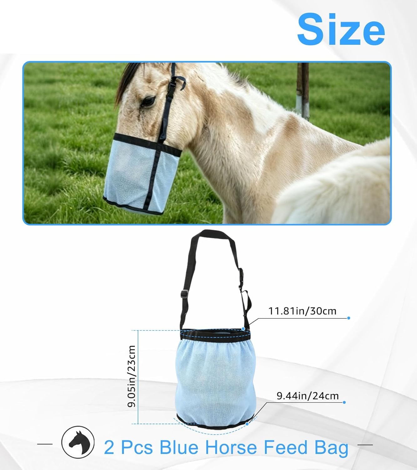 2 шт. синих/черных регулируемы – обзор и цена Mesh Feeder Bag