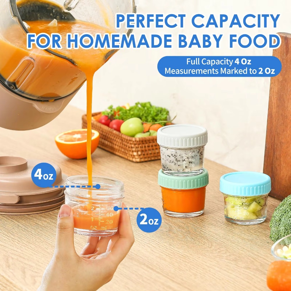 Набор из 6 многофункциональных – обзор и цена Baby Food Jars Glass